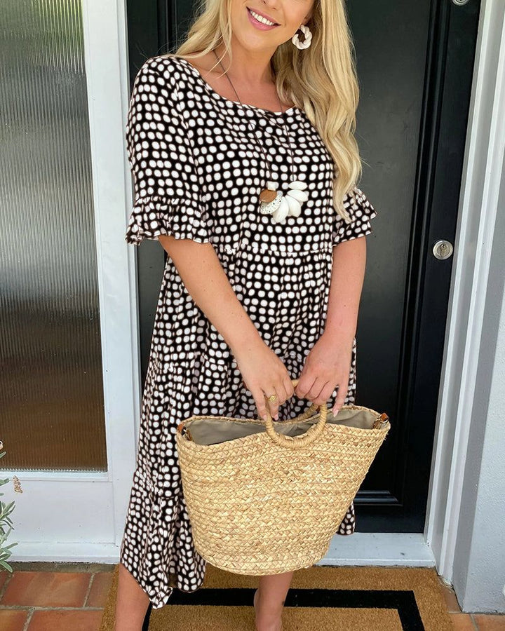 Aubrielle™ | Chic Printed Midi Dress (Almost Sold Out)