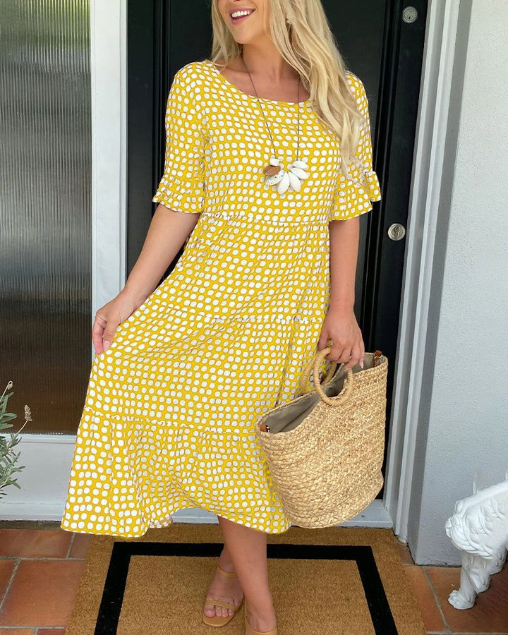 Aubrielle™ | Chic Printed Midi Dress (Almost Sold Out)