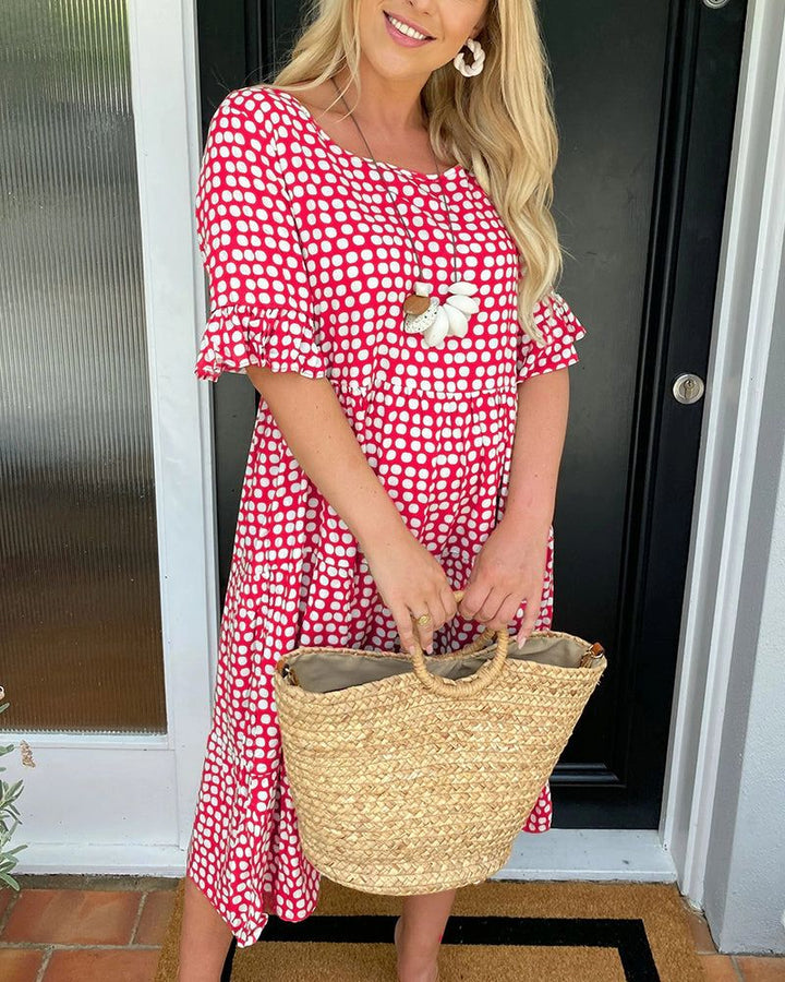Aubrielle™ | Chic Printed Midi Dress (Almost Sold Out)