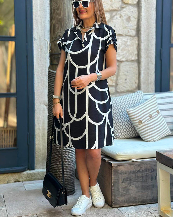 Maera™ | Chic Geometric Polo Dress (Almost Sold Out)