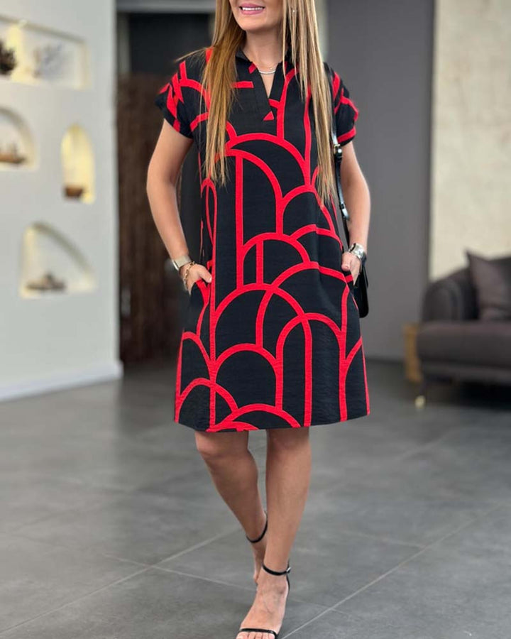 Maera™ | Chic Geometric Polo Dress (Almost Sold Out)