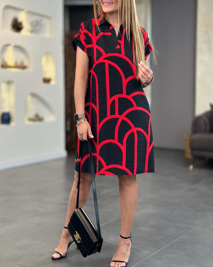 Maera™ | Chic Geometric Polo Dress (Almost Sold Out)