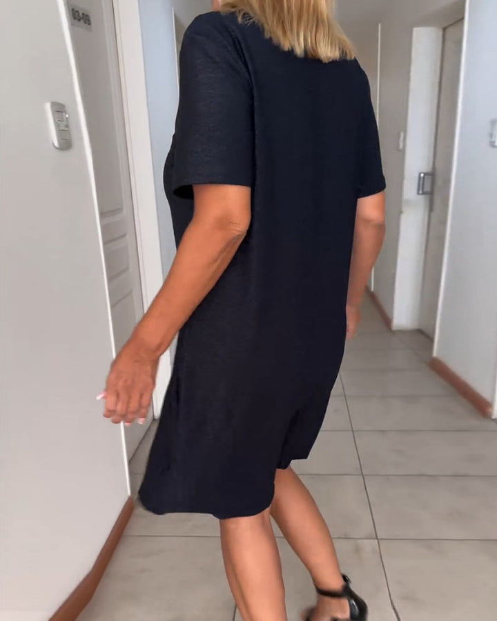 Melia™ | Chic V-Neck Twist Dress (Almost Sold Out)