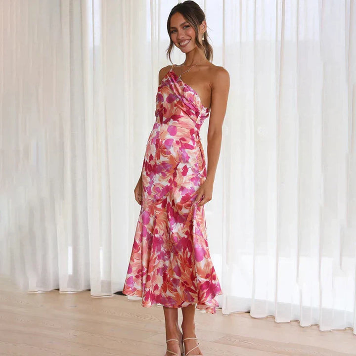 Elva™ | Floral One Shoulder Dress (Almost Sold Out)