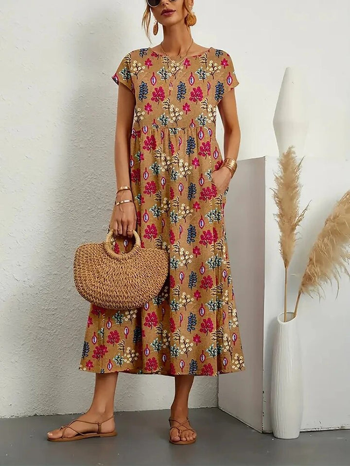Sashira™ | Slimming Floral Midi Dress (Almost Sold Out)