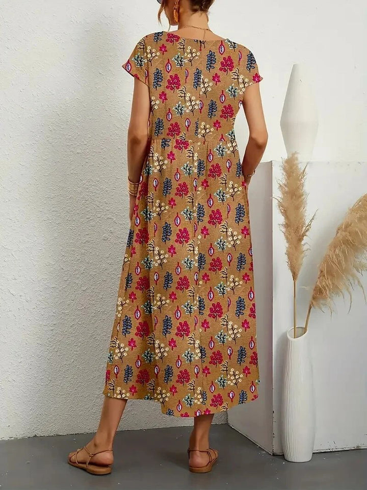 Sashira™ | Slimming Floral Midi Dress (Almost Sold Out)