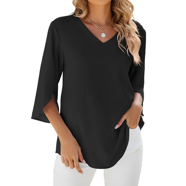 Carina™ | Elegant V-Neck Blouse (Almost Sold Out)